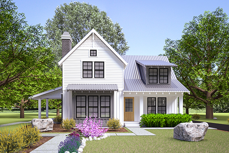 Two Story Narrow Lot Farm House Style House Plan 8685 Plan 8685